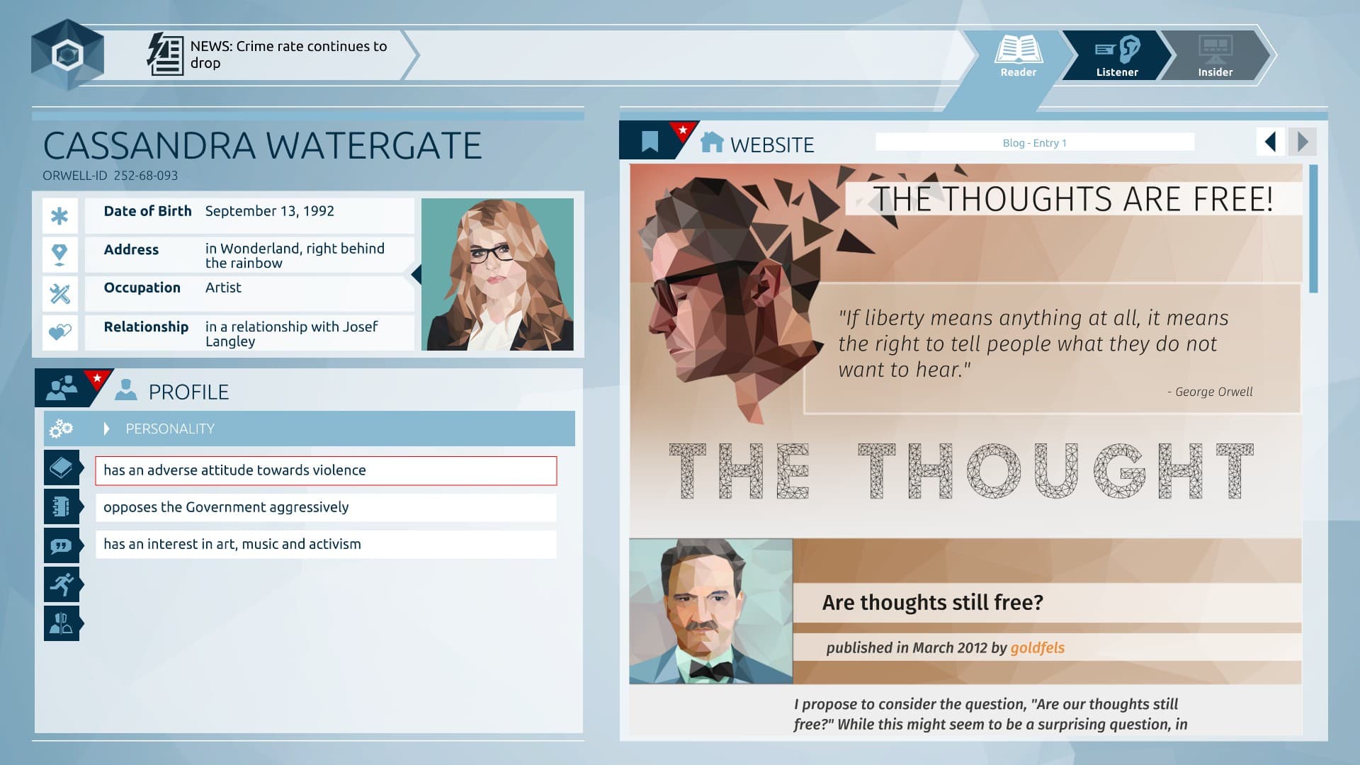Orwell: Keeping an Eye On You screenshot 4